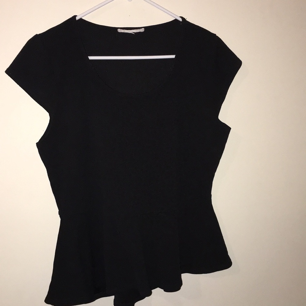 Black Peplum Top